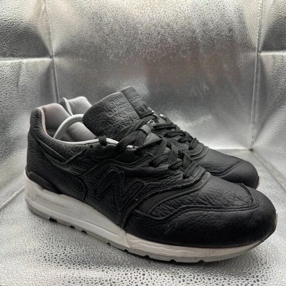 Size 10.5 New Balance 997 Leather Bison Capsule Black Mens Lace Up Shoes M997BSO